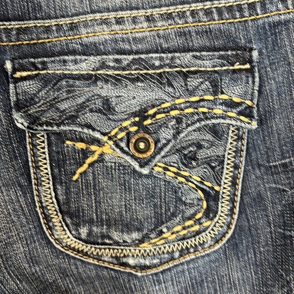 Silver Jeans Pioneer 28 Low Rise Denim Jean Bootcut Y2K Flap Pocket - Picture 8 of 9